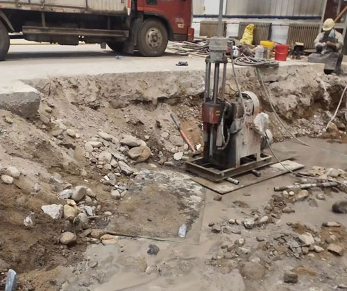 南口街道公路下沉压浆
